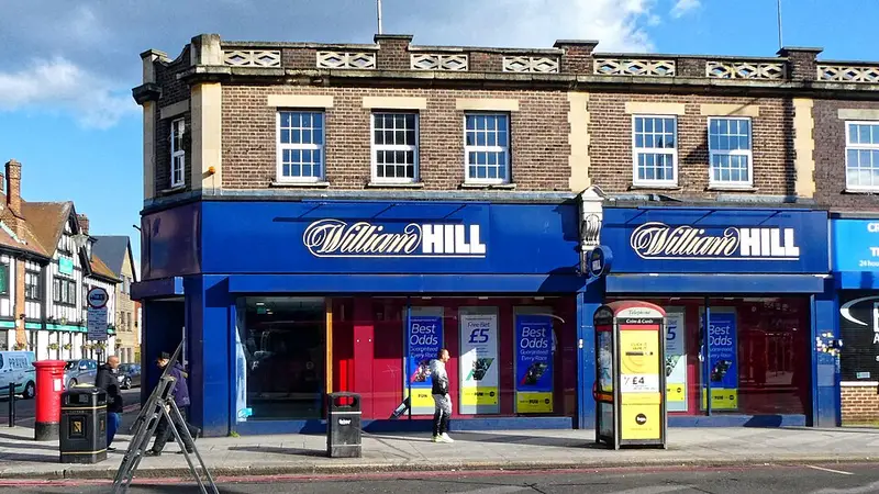 London W4 bus route, William Hill bookmakers, High Road,Tottenham (cropped)