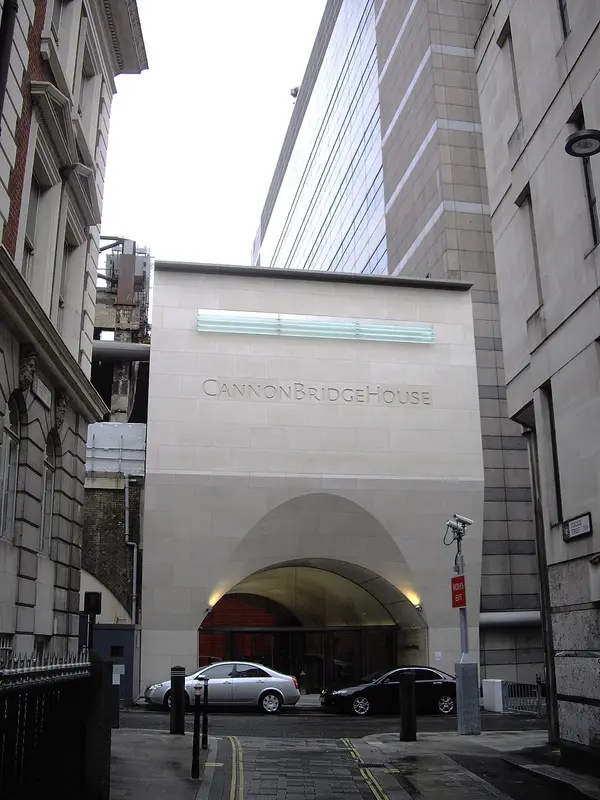 Entrance to Cannon Bridge House, Dowgate Hill, London - geograph.org.uk - 1730028
